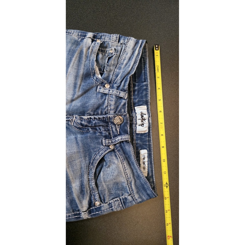 Daytrip Jean Women 24x30 Lynx Bootcut Low Rise Stretch Blue Pocket Flare Y2K EUC - Picture 5 of 7